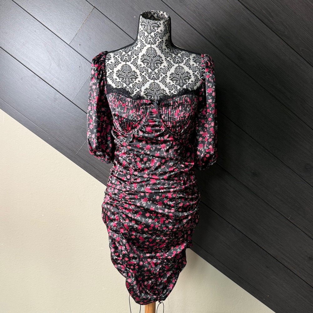For Love & Lemons x Victoria's Secret Melrose Corset Mini Dress XL Floral NWT